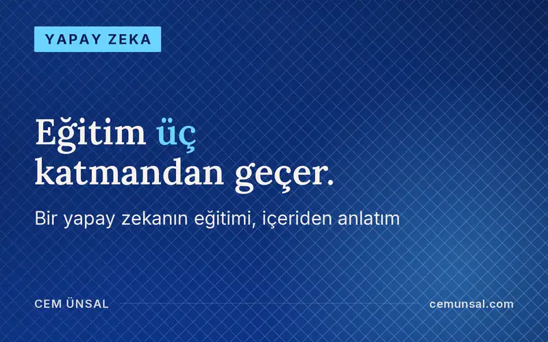 AI Model Trainer Ne Demek? Bir Yapay Zeka Nasıl Eğitilir? · Eğitim üç katmandan geçer.