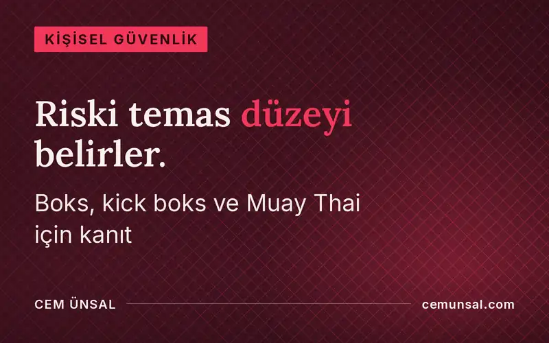 Boks, Kick Boks ve Muay Thai Zararlı mı? Riskler ve Güvenli Yol · Riski temas düzeyi belirler.