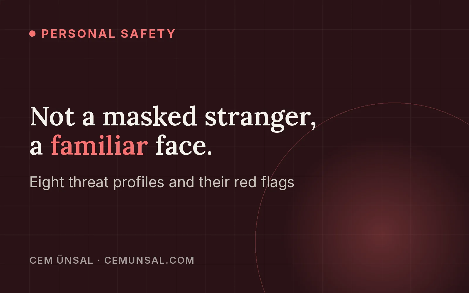 The 8 Faces of Threat and How to Spot the Manipulator, the Despot and the Street Predator · Not a masked stranger, a familiar face.