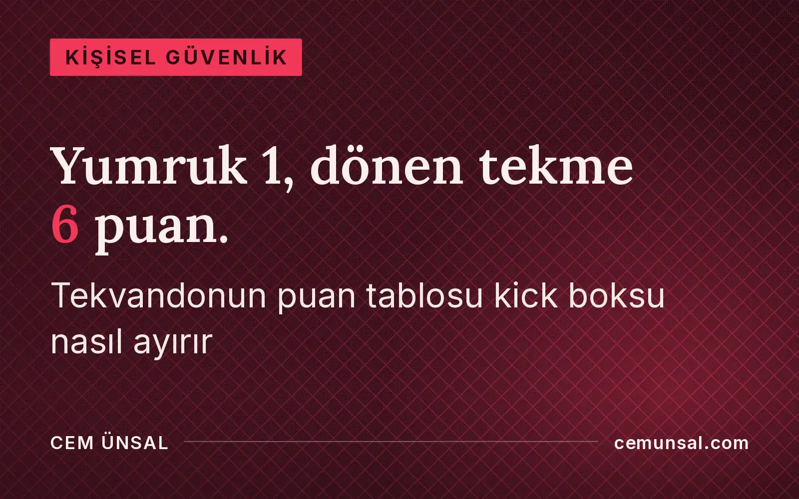 Kick Boks mu Tekvando mu? Amacına Göre Hangisi, Kurallar ve Riskler · Yumruk 1, dönen tekme 6 puan.