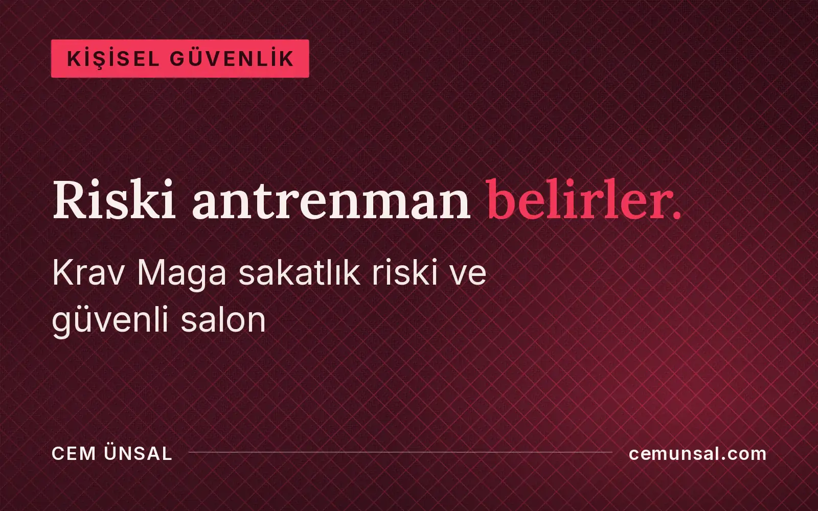 Krav Maga Zararlı mı? Sakatlık Riski ve Güvenli Salon Seçimi · Riski antrenman belirler.