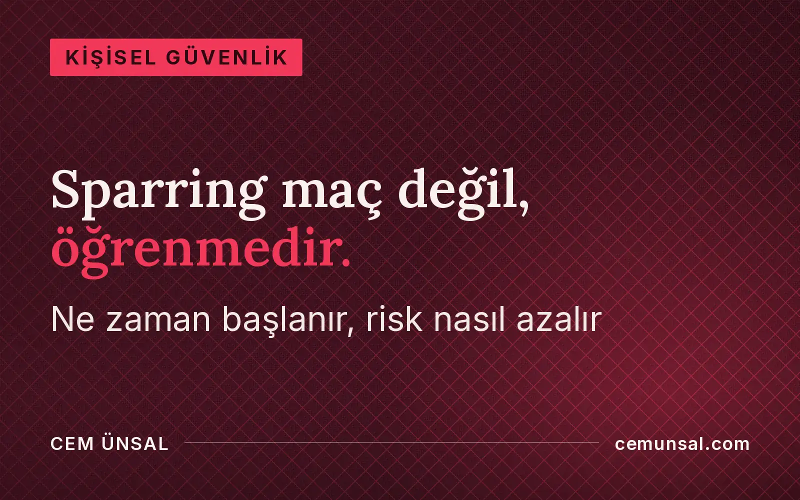Sparring Nedir, Yeni Başlayan Ne Zaman Sparring Yapmalı? İlk Adım · Sparring maç değil, öğrenmedir.