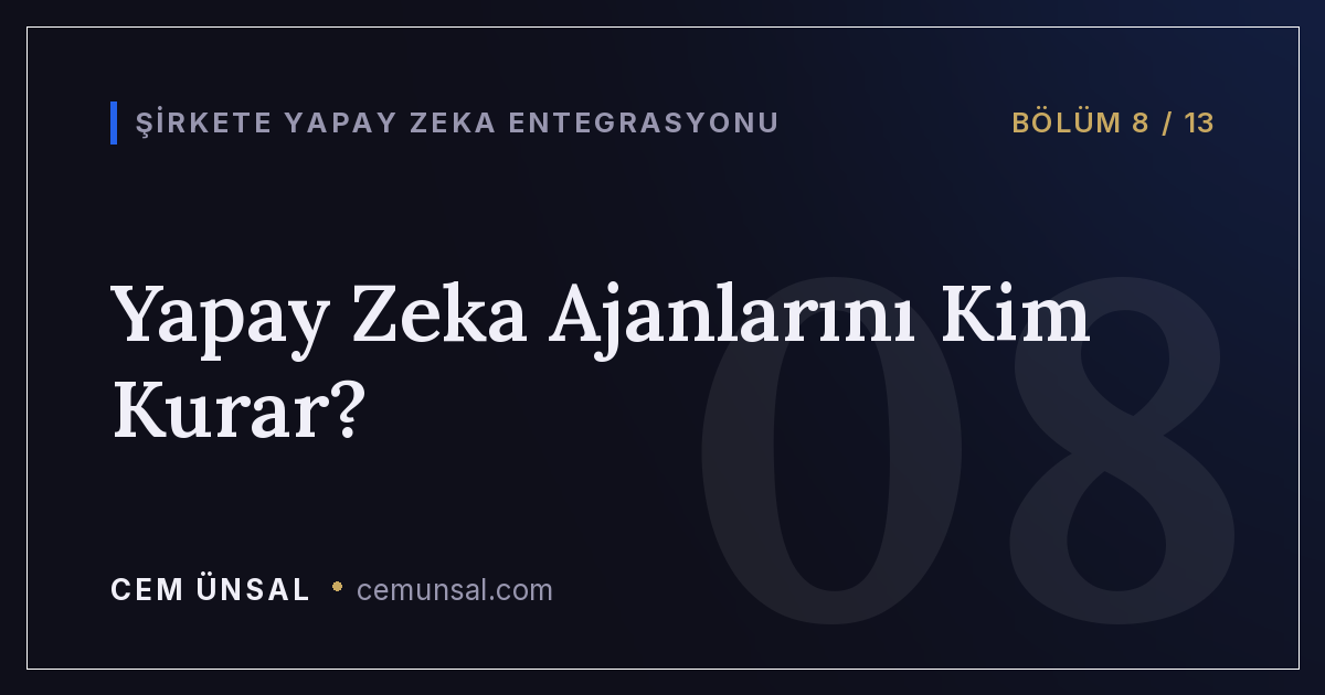 Yapay Zeka Ajanlarını Kim Kurar? Ekip, Otonomi ve Gerçekçi Hedef